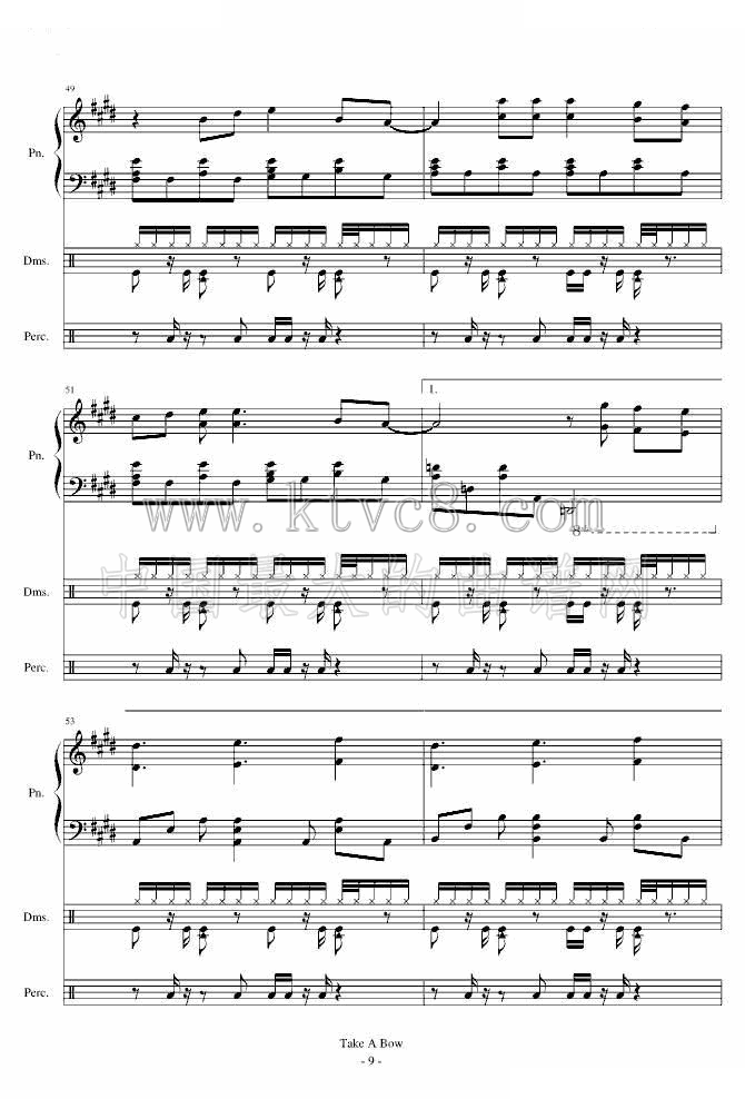 Take a Bow （Piano 