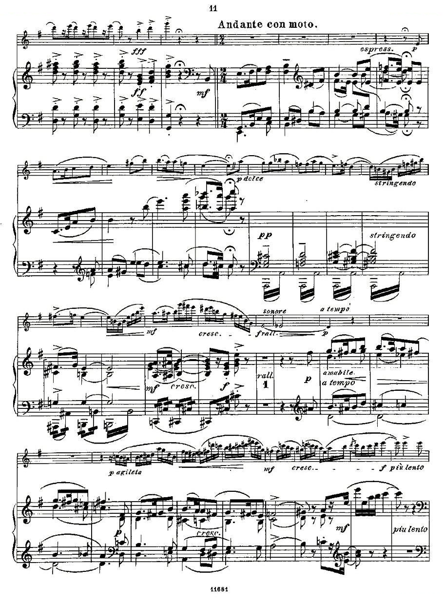 Fantaisies nationales. Op. 59, 4. （长笛 钢琴伴奏） 