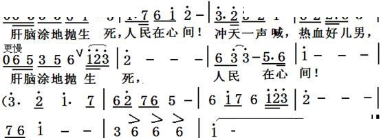 英雄子弟兵 唢呐谱