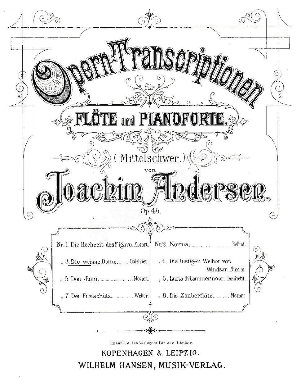 Opern-Transcriptionen.Op.45-3 笛萧谱