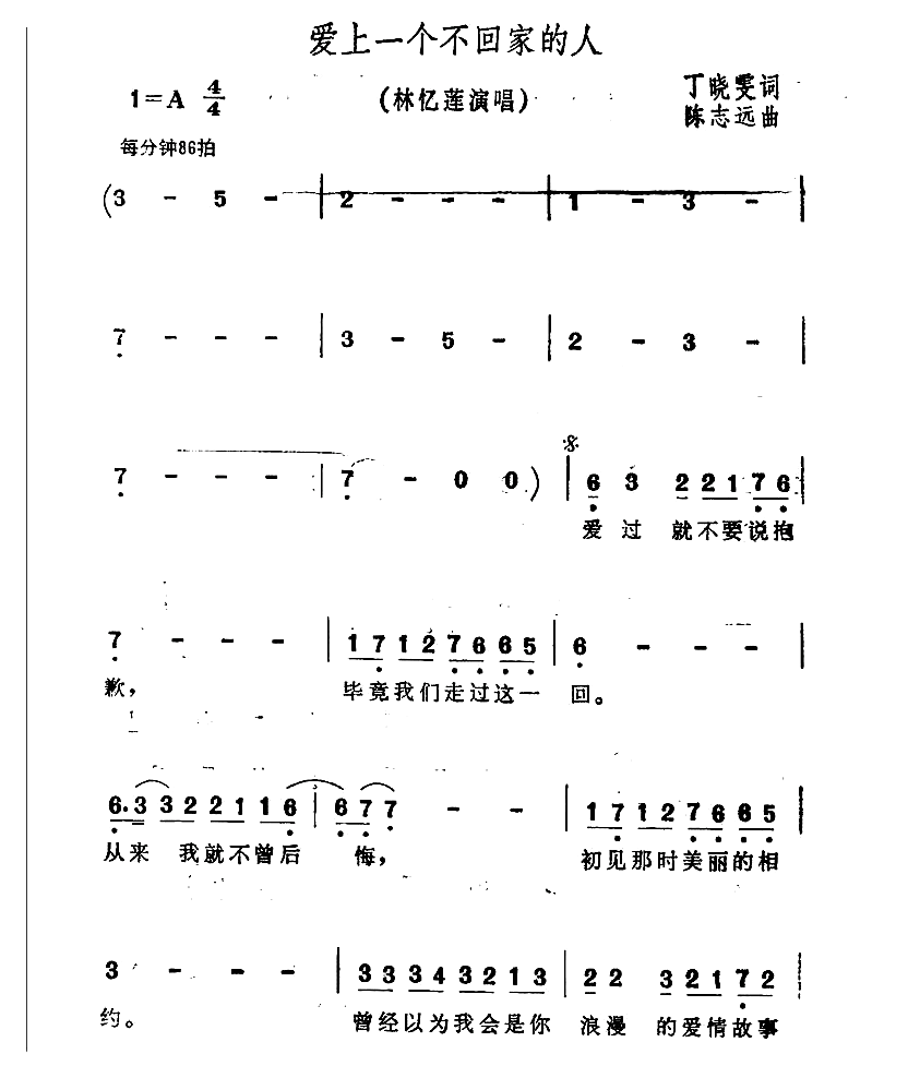 爱上一个不回家的人