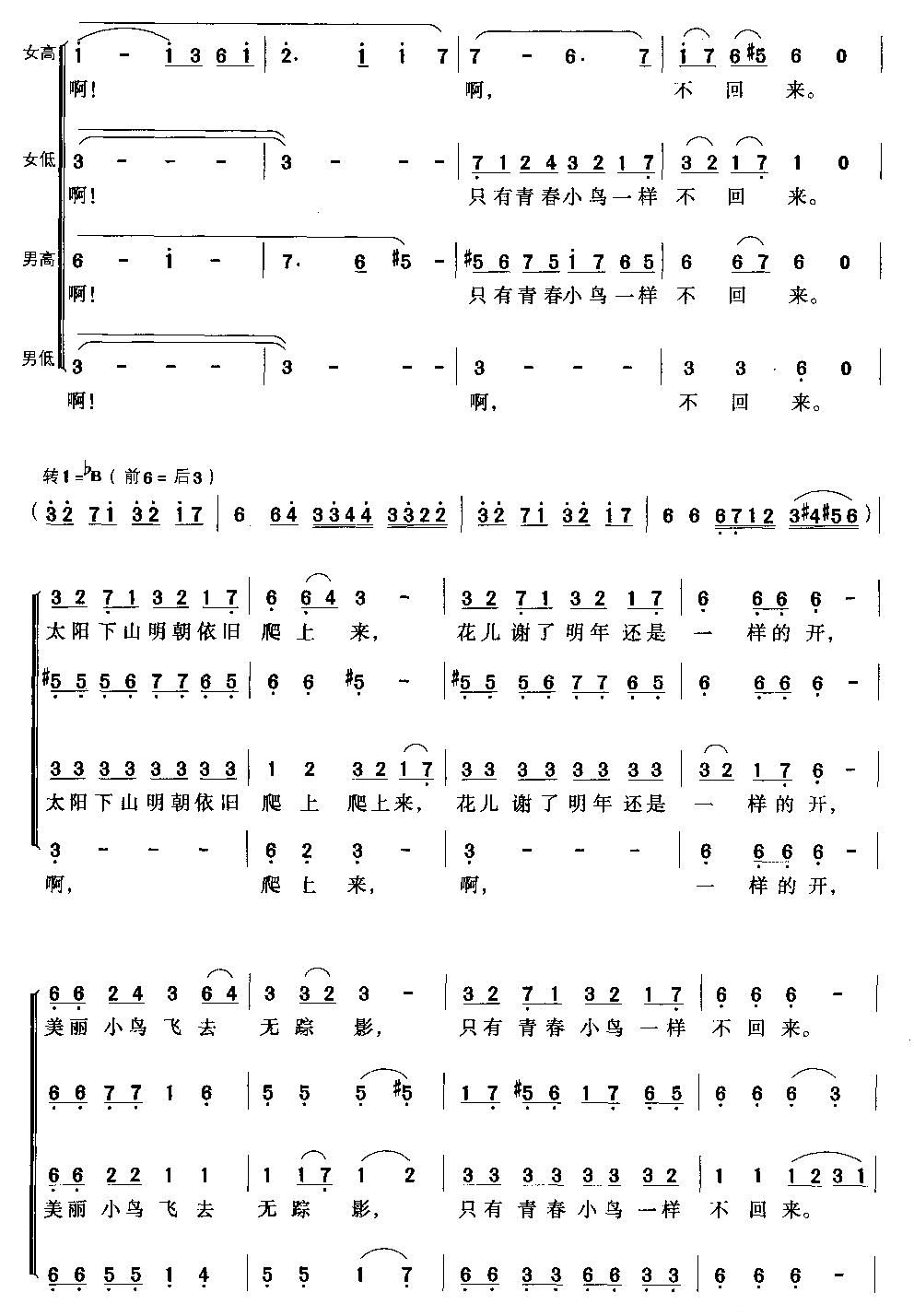 青春舞曲(合唱)