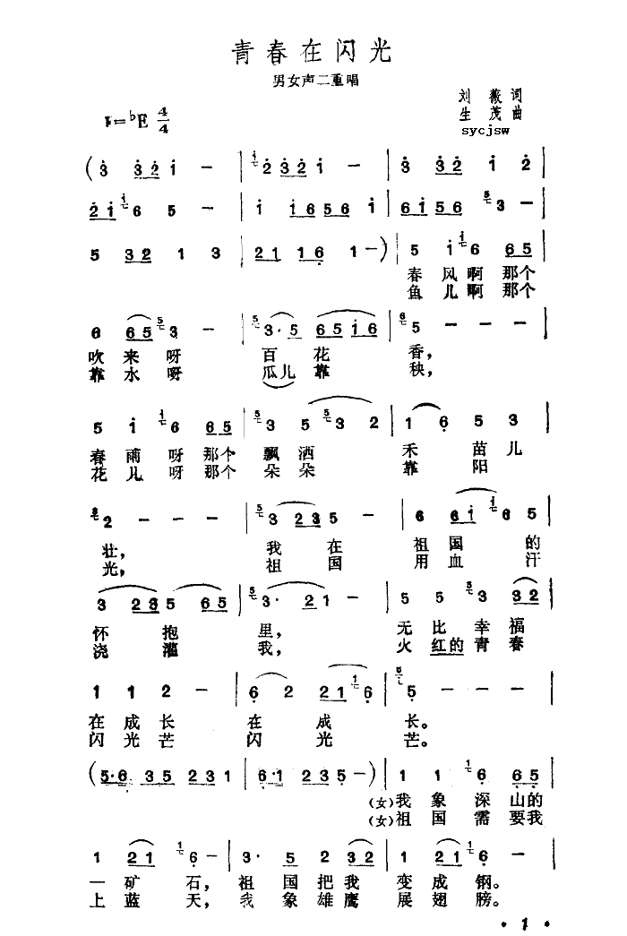 青春在闪光