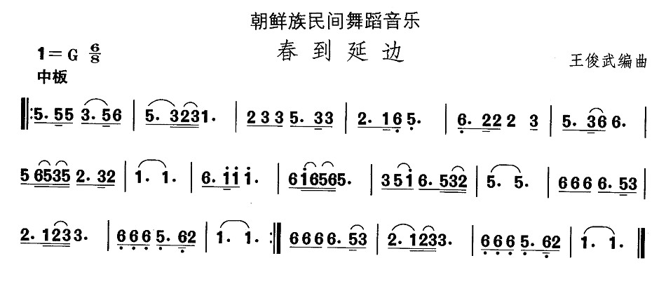 中国民族民间舞曲选（十一）朝鲜族舞蹈：春到延边