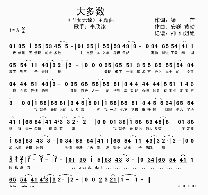 大多数丑女无敌主题曲