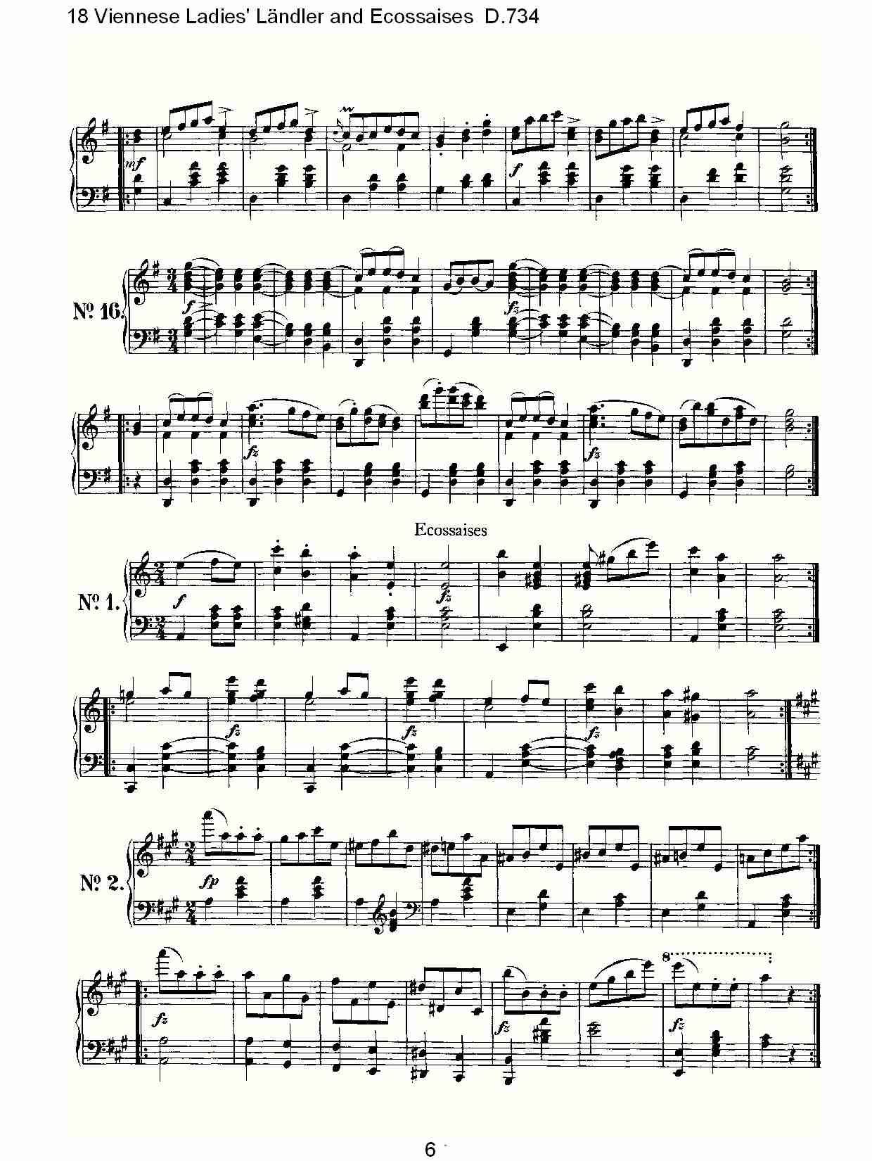 Ländler and Ecossaises D.734（二）
