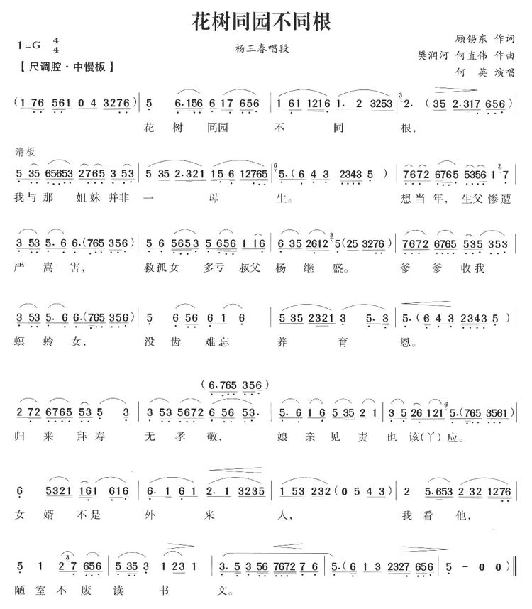 花树同园不同根