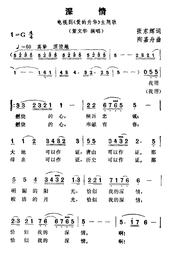 深情（电视剧爱的升华主题歌）