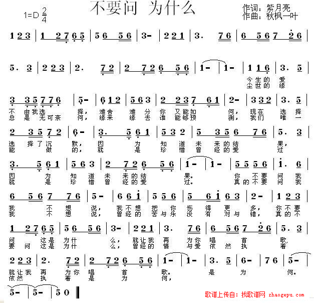 不要问 为什么