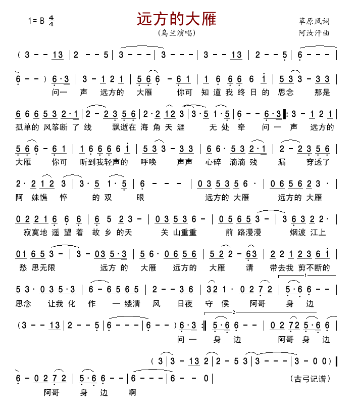远方的大雁