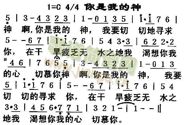 你是我得神
