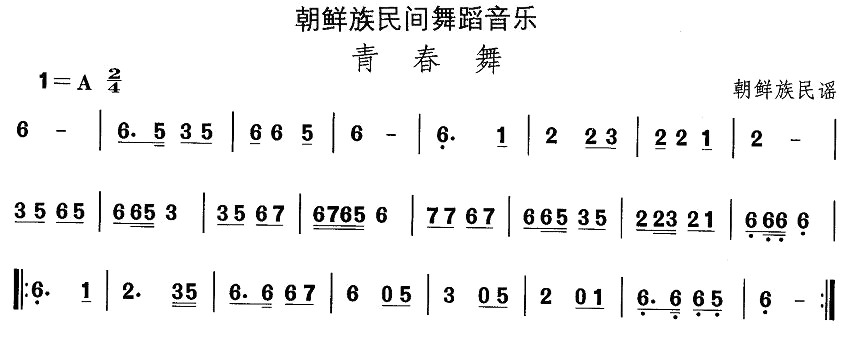 中国民族民间舞曲选（十一）朝鲜族舞蹈：青春舞