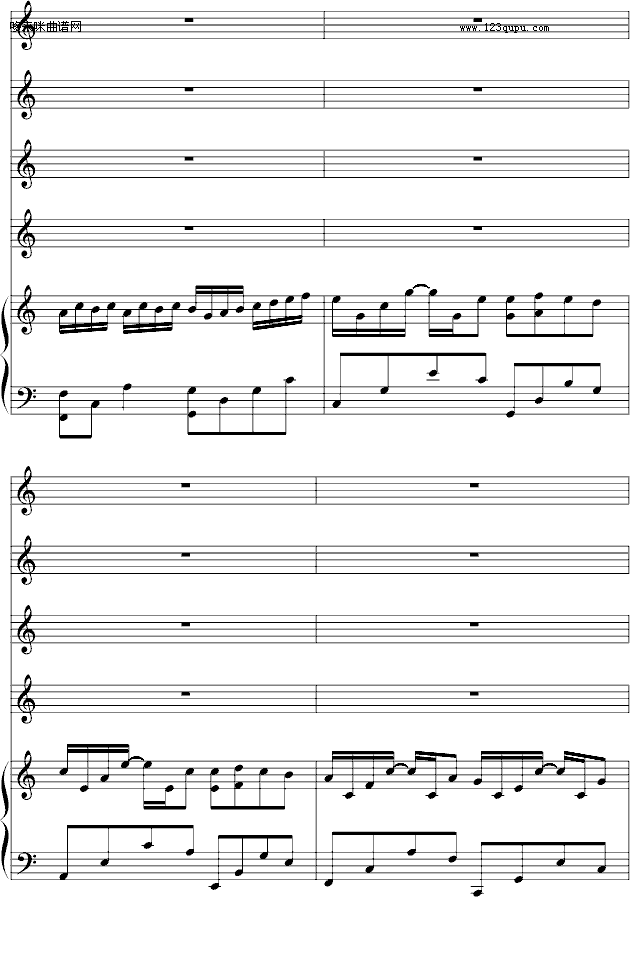 野蛮女友-(总谱)canon-帕赫贝尔-Pachelbel