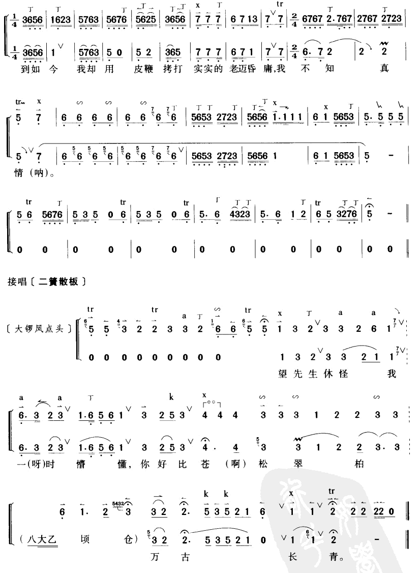 我魏绛闻此言如梦方醒（京剧琴谱）
