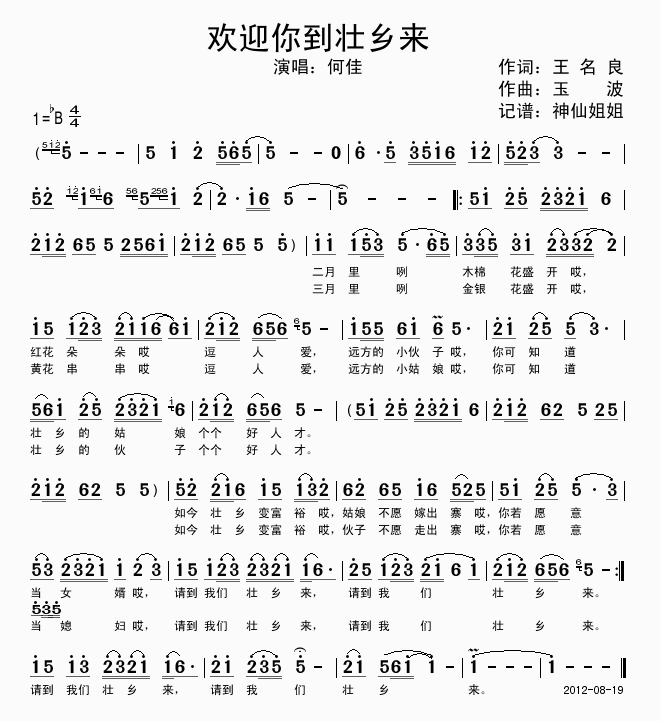 欢迎你到壮乡来