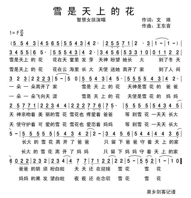 雪是天上的花