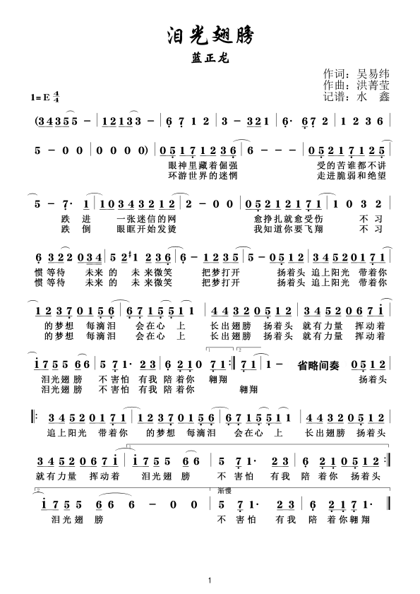 泪光的翅膀