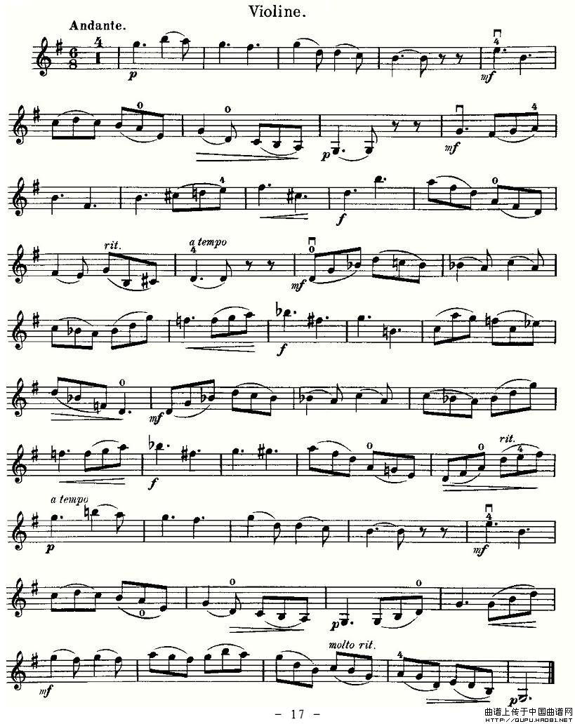 里丁格（Oskar_Rieding）b小调小提琴协奏曲(17)