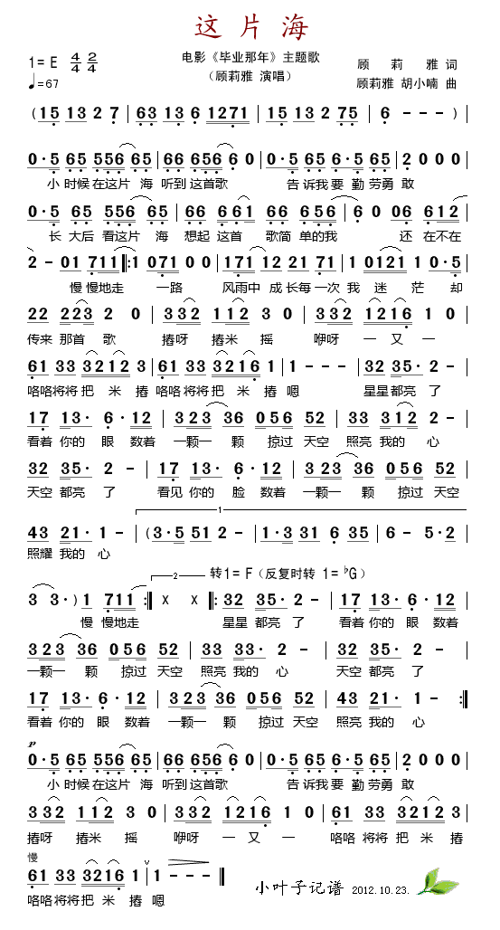 这片海（电影毕业那年主题歌）