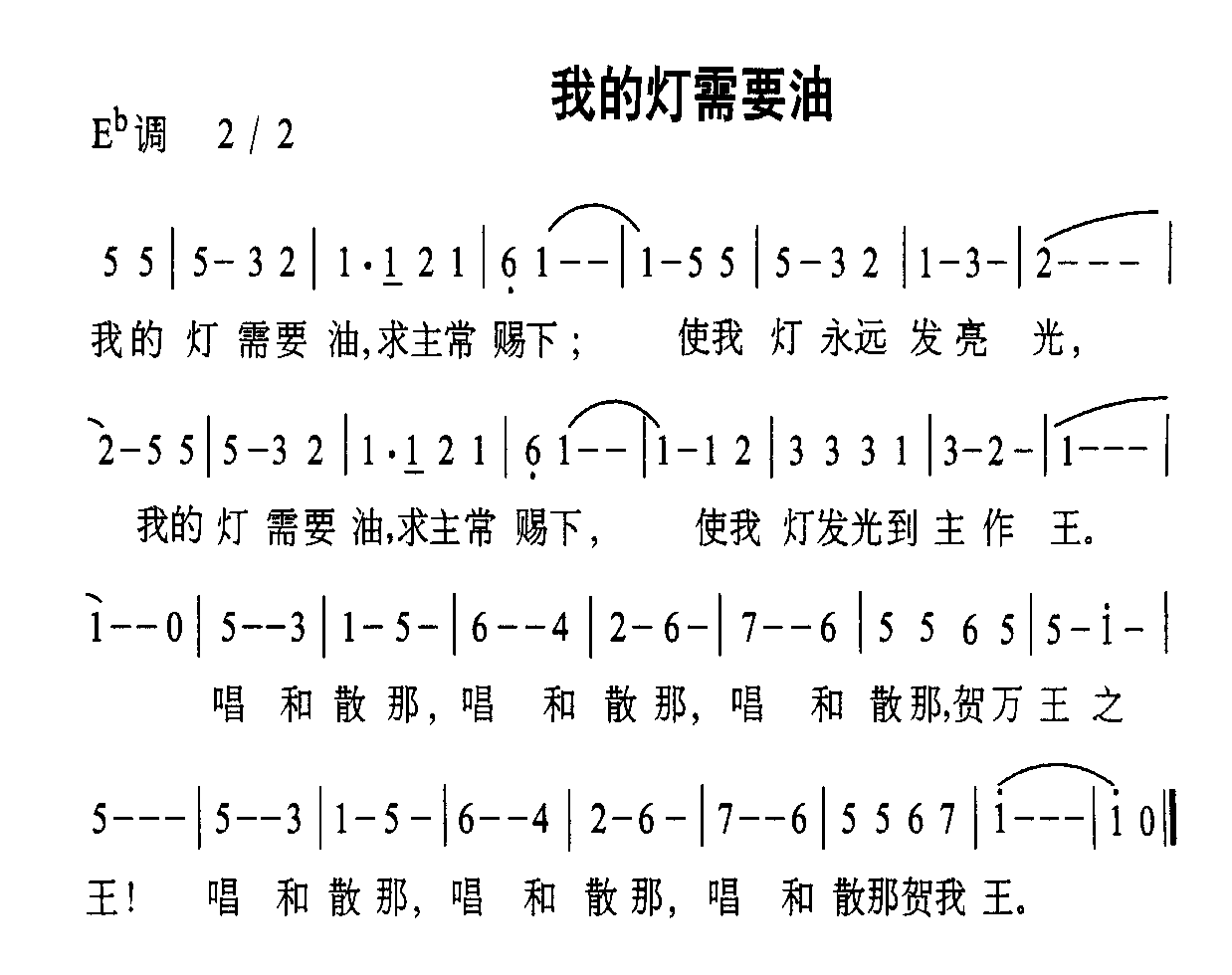 我的灯需要油