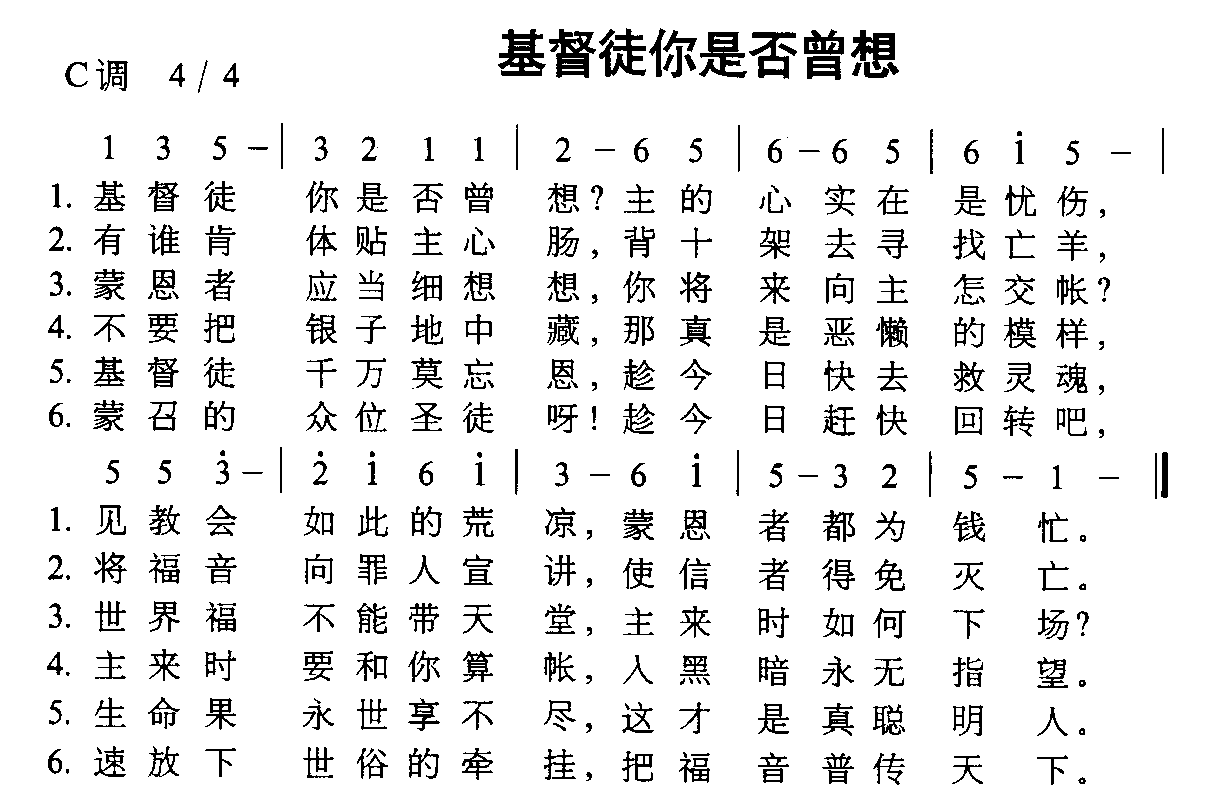 基督徒你是否曾想