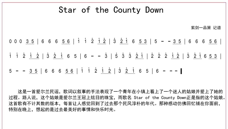 Star of the couny Down