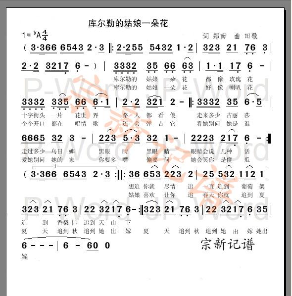 库尔勒的姑娘一朵花