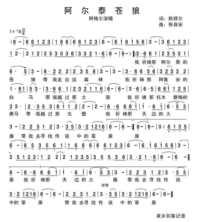 阿尔泰苍狼