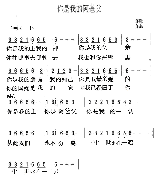 你是我的阿爸父
