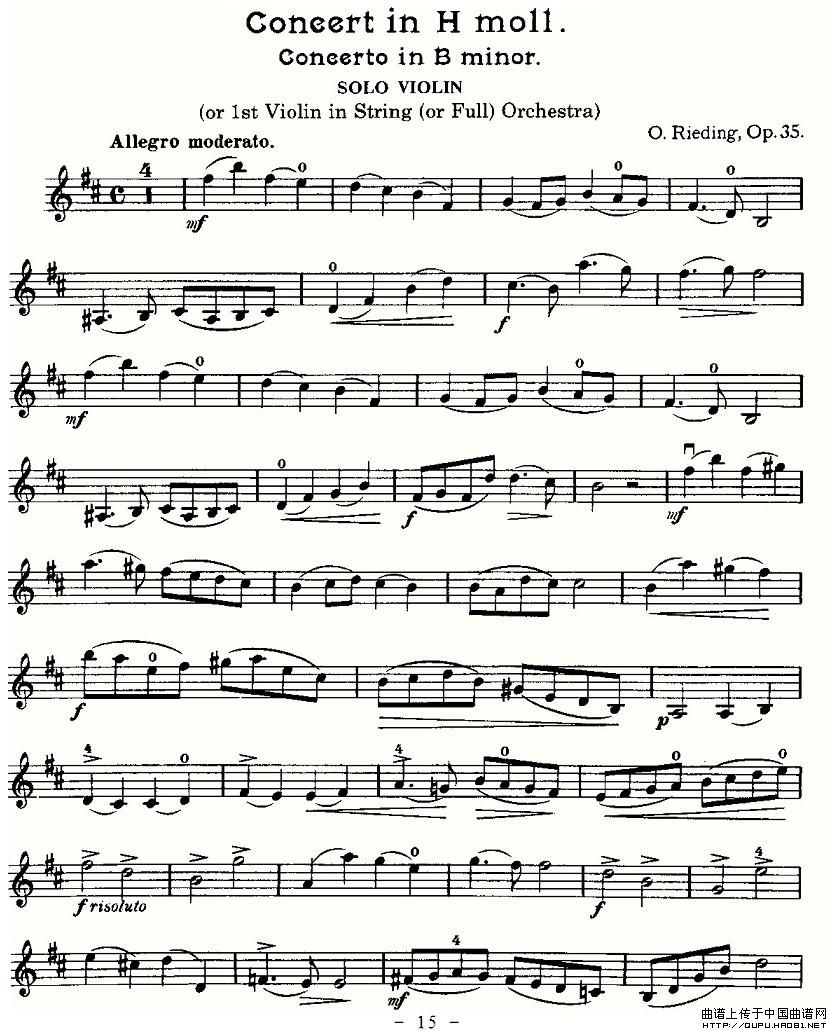 里丁格（Oskar_Rieding）b小调小提琴协奏曲(15)