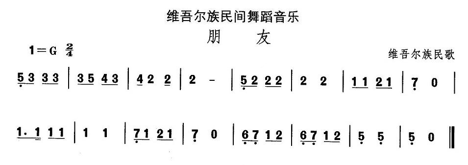 中国民族民间舞曲选（十）维吾尔族舞蹈：朋友
