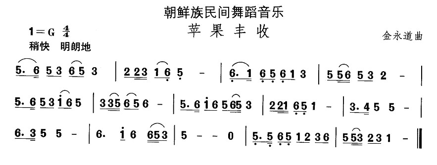 中国民族民间舞曲选（十一）朝鲜族舞蹈：苹果丰收
