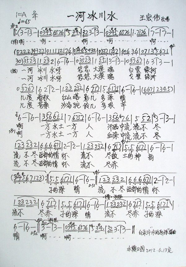 一河冰川水