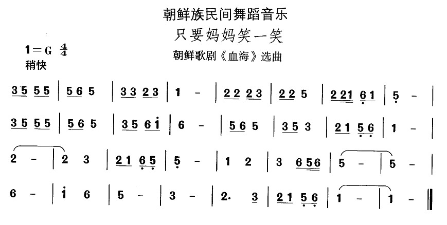 中国民族民间舞曲选（十一）朝鲜族舞蹈：只要妈妈笑一笑