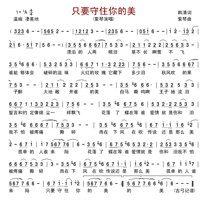 只要守住你的美