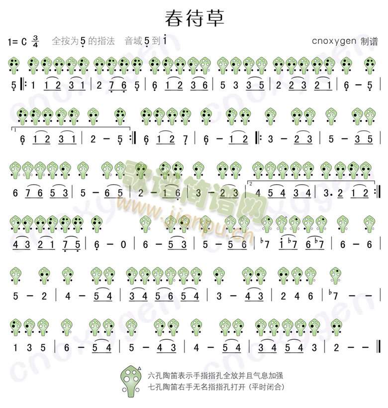 春待草 [陶笛谱]