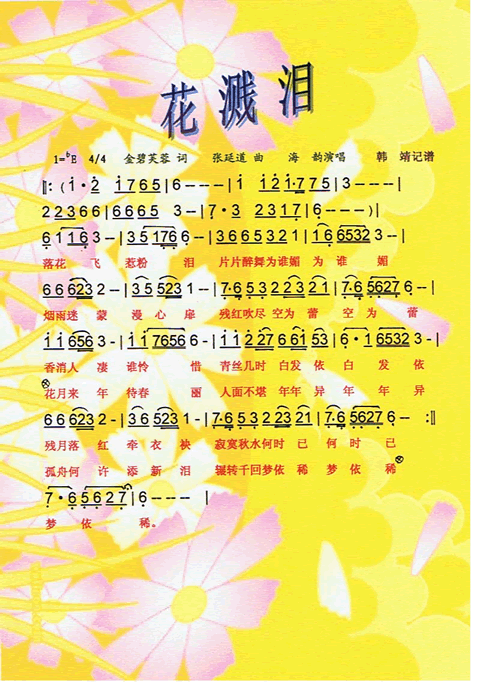 花溅泪