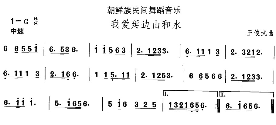中国民族民间舞曲选（十一）朝鲜族舞蹈：我爱延边山和水
