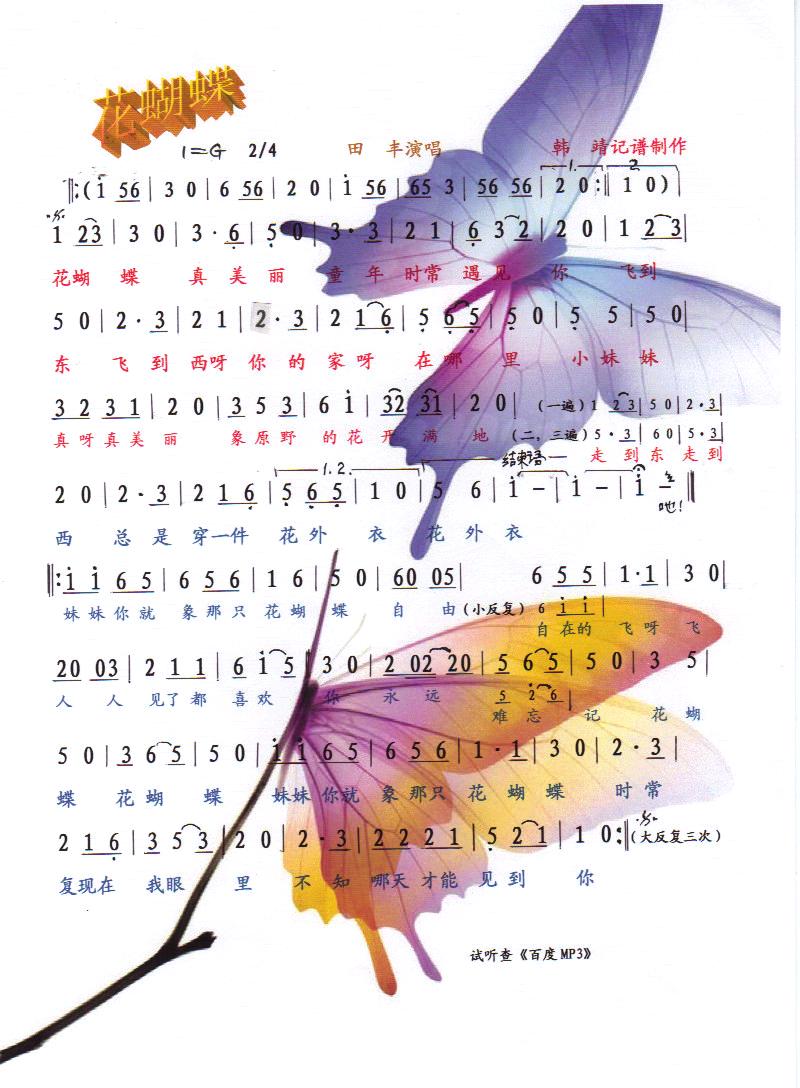 花蝴蝶【彩谱】