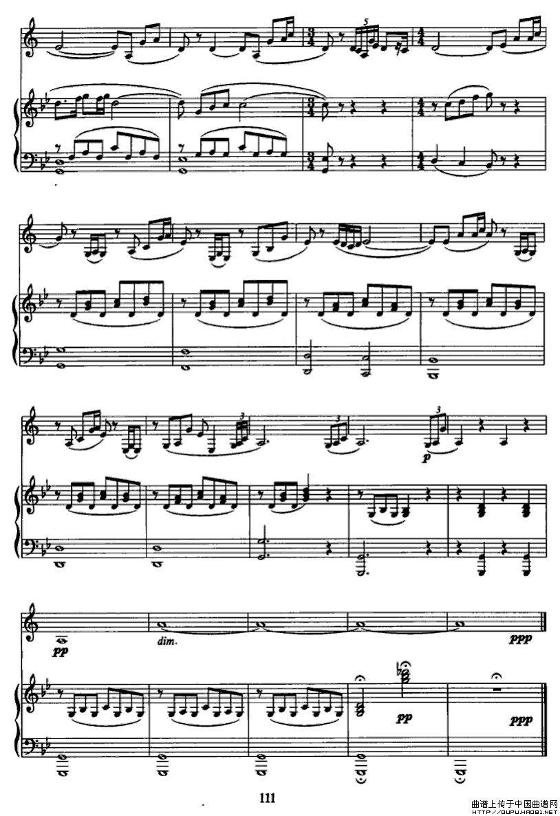 西拉穆轮河随想曲（单簧管+钢琴）P8