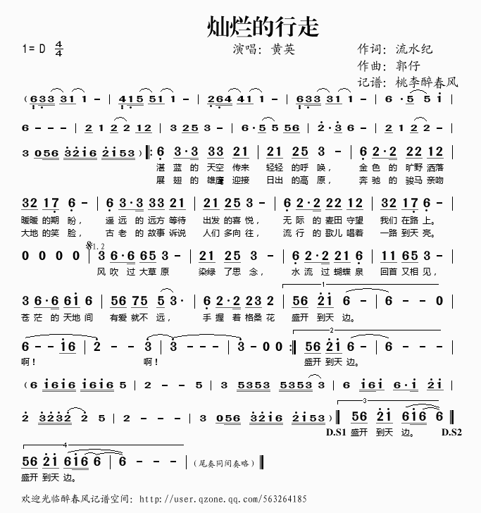 灿烂的行走