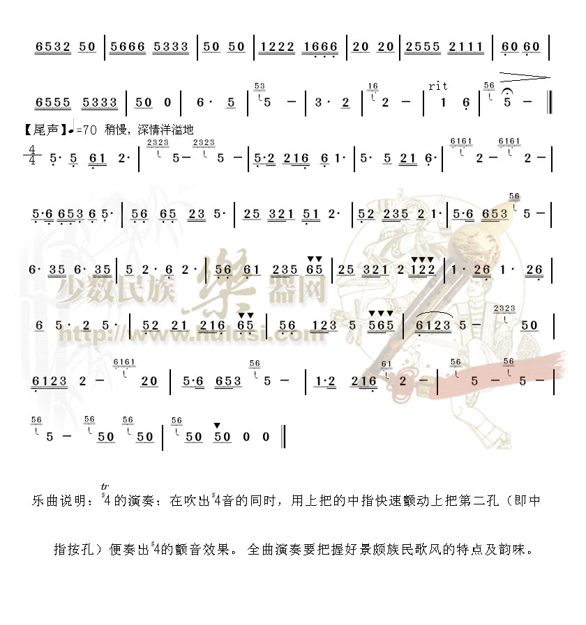 云岭春晓(葫芦丝谱)