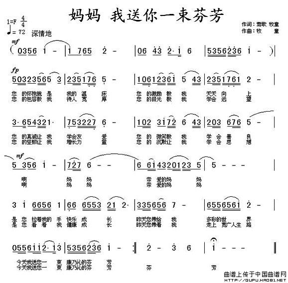 妈妈 我送你一束芬芳