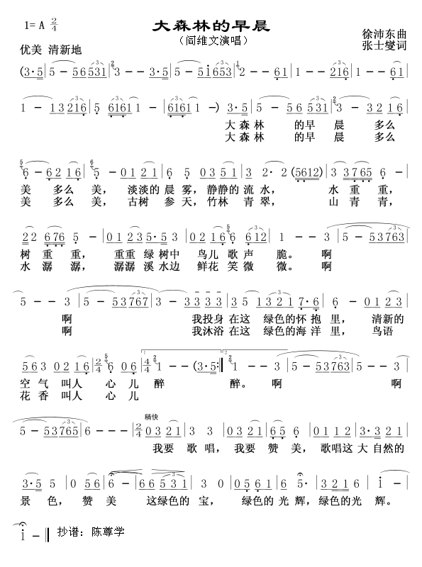 大森林的早晨