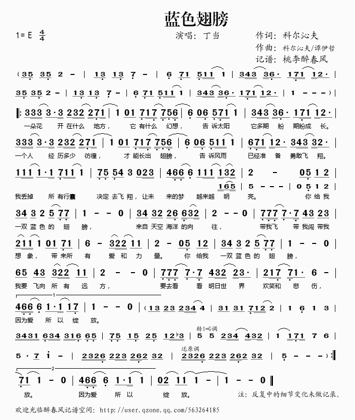 蓝色翅膀