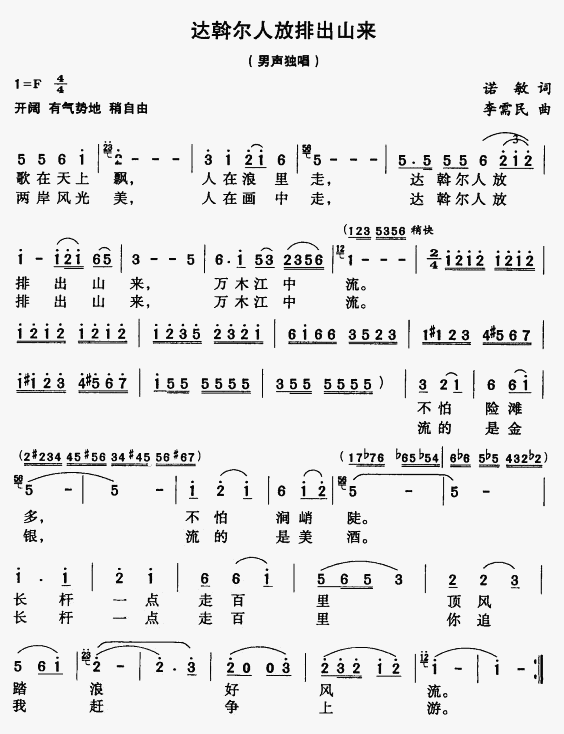 达斡尔人放排出来