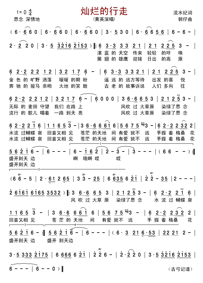 灿烂的行走