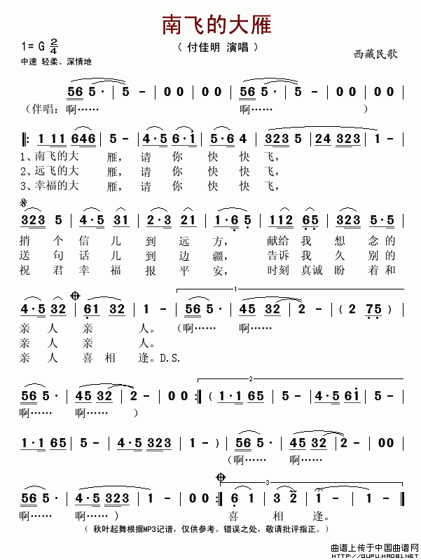南飞的大雁