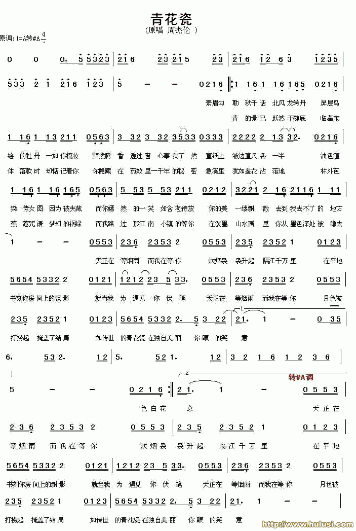 骑兵进行曲(葫芦丝谱)