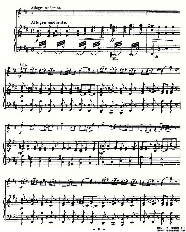 里丁格（Oskar_Rieding）b小调小提琴协奏曲(9)